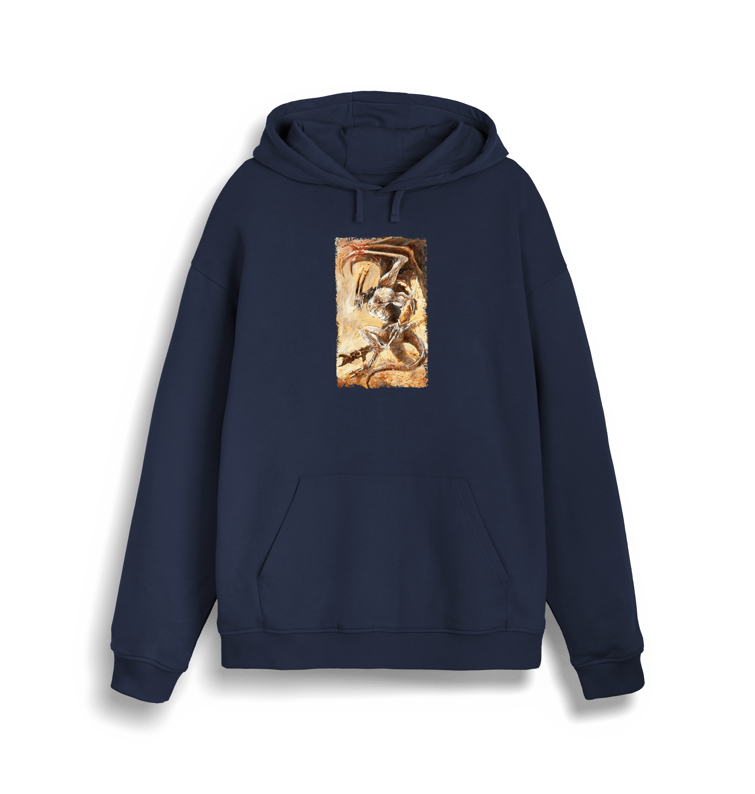 French Navy Printed Sweater Front
